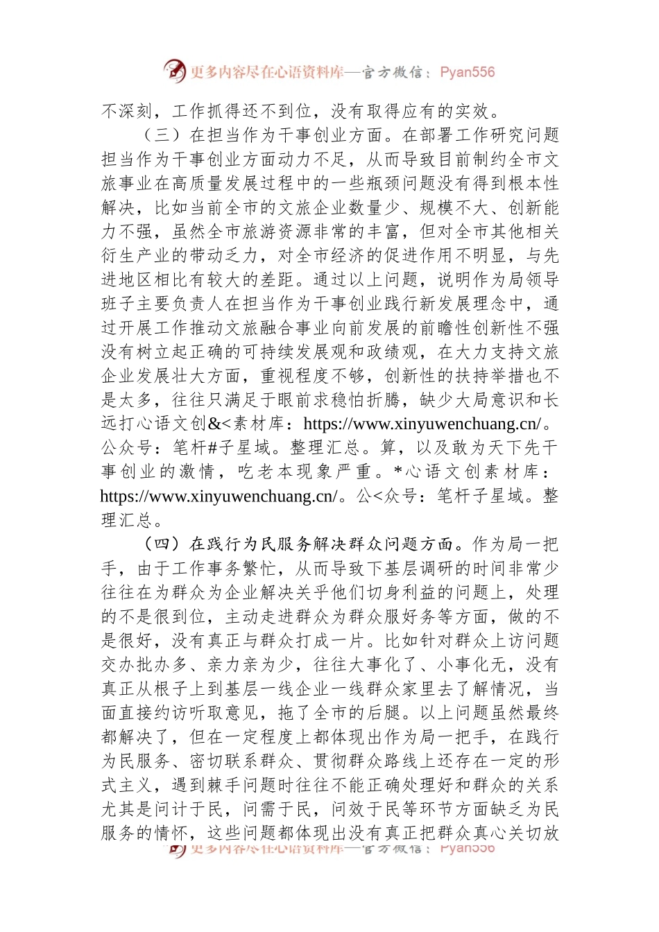 市文化和旅游局局长个人党性剖析材料.docx_第2页