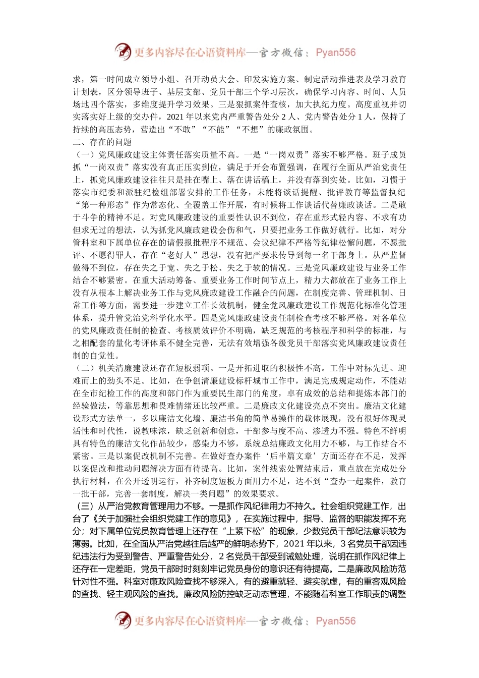 市局2024年纪检监察工作报告.docx_第2页
