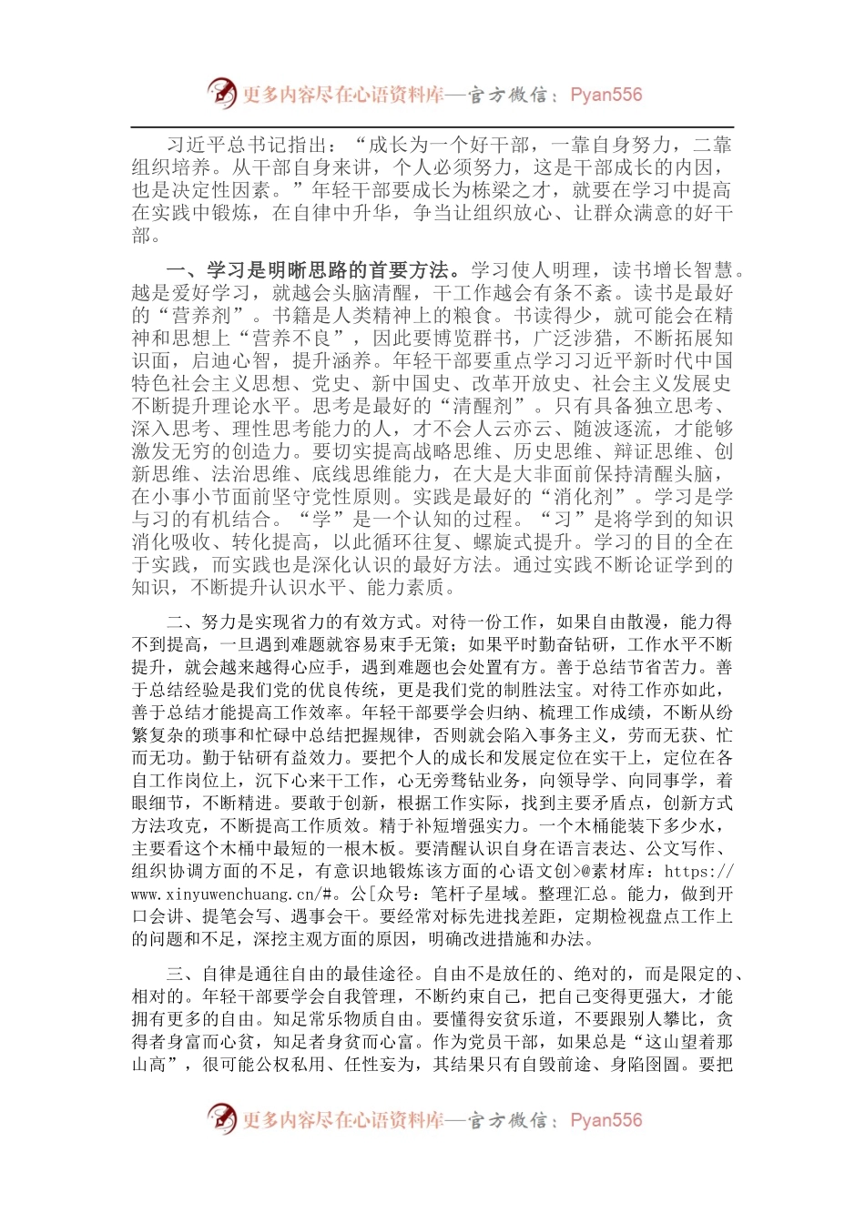 年轻干部座谈会发言提纲（县委常委）.docx_第1页