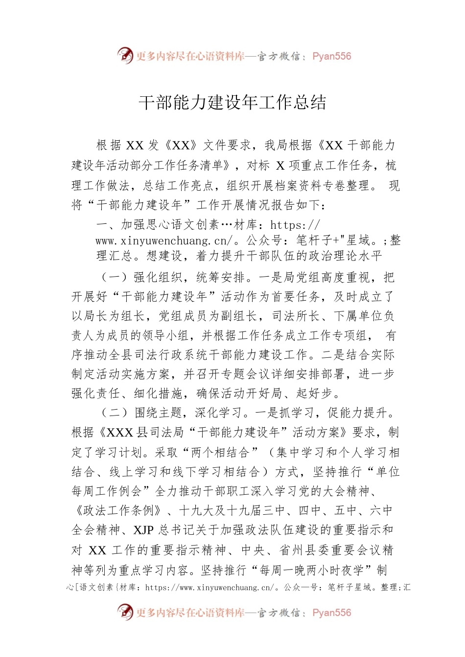 干部能力建设年工作总结.docx_第1页