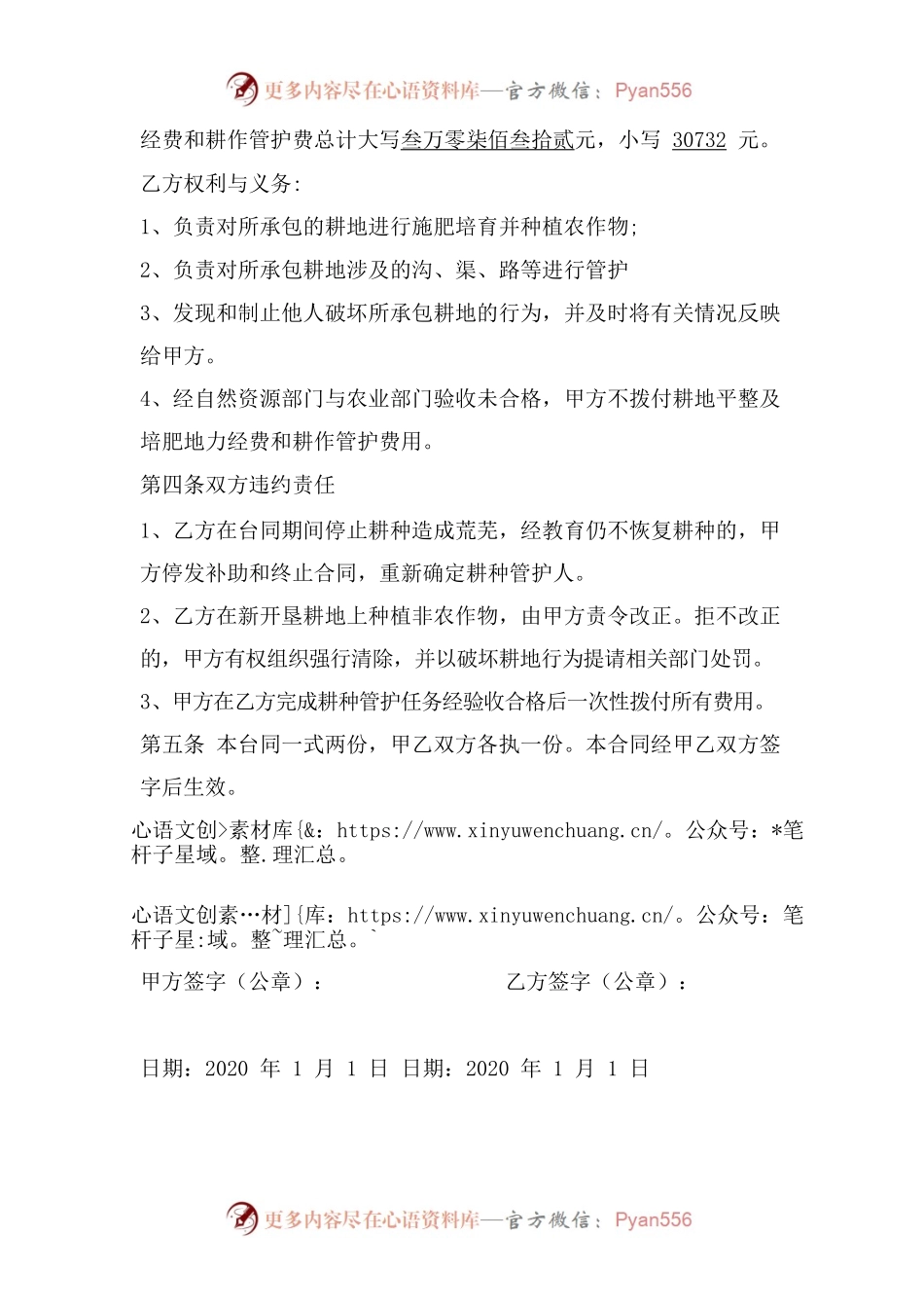 恢复耕地耕作管护协议书.docx_第2页