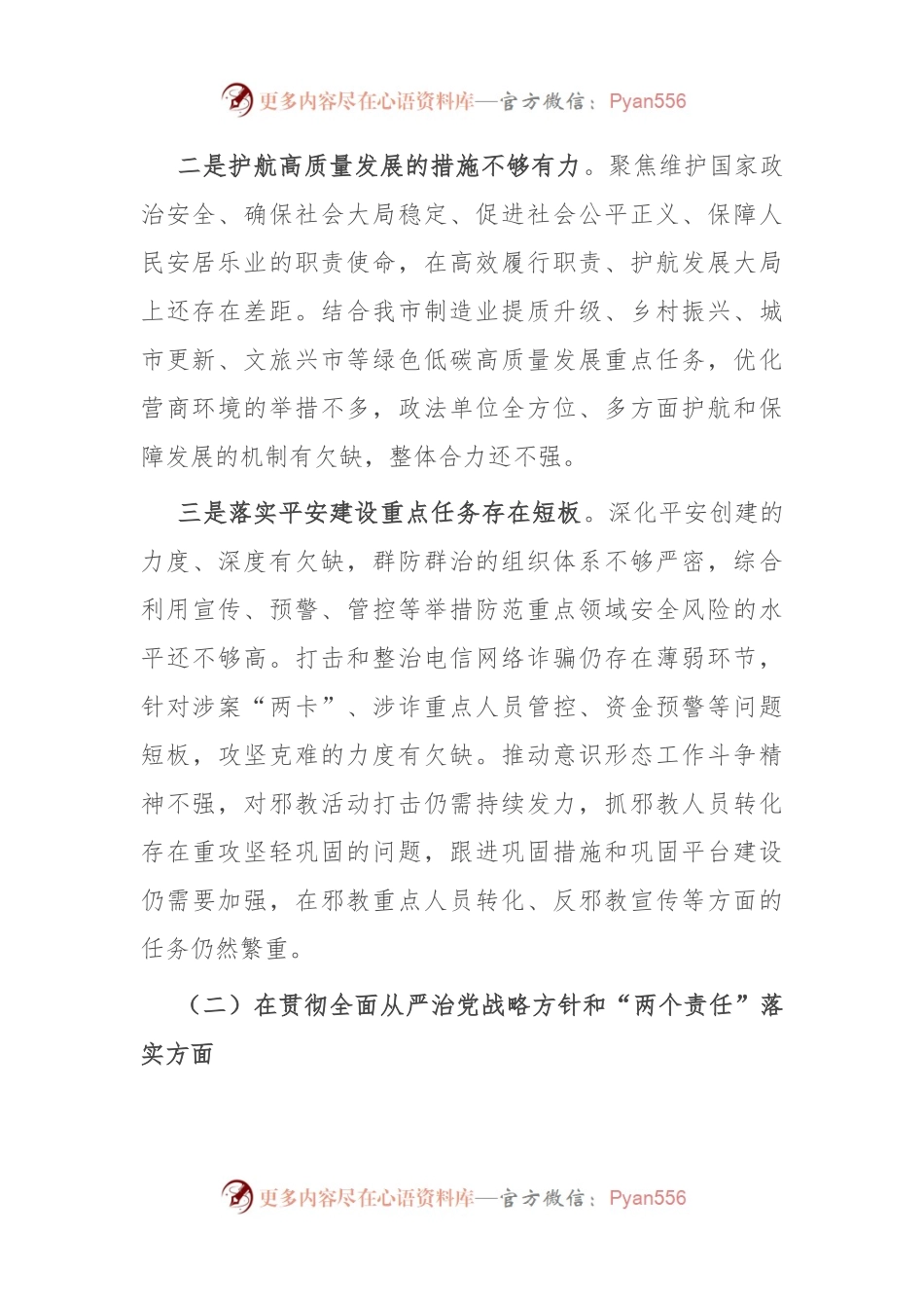 政法委书记巡视整改专题民主生活会个人发言提纲.docx_第2页