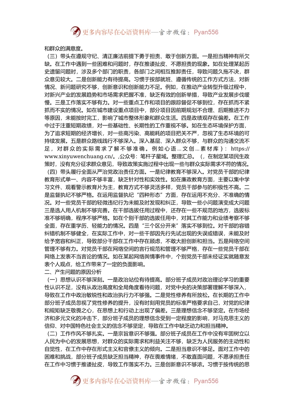 市委领导班子2024年度民主生活会对照检视发言材料.docx_第2页