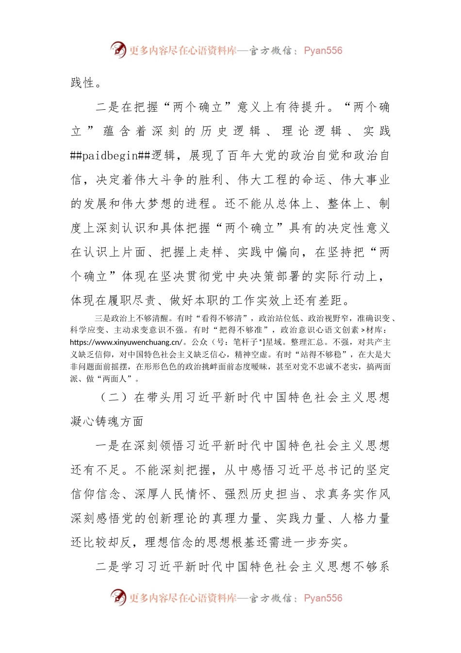 市常委领导2022年度民主生活会个人对照检查材料.docx_第2页