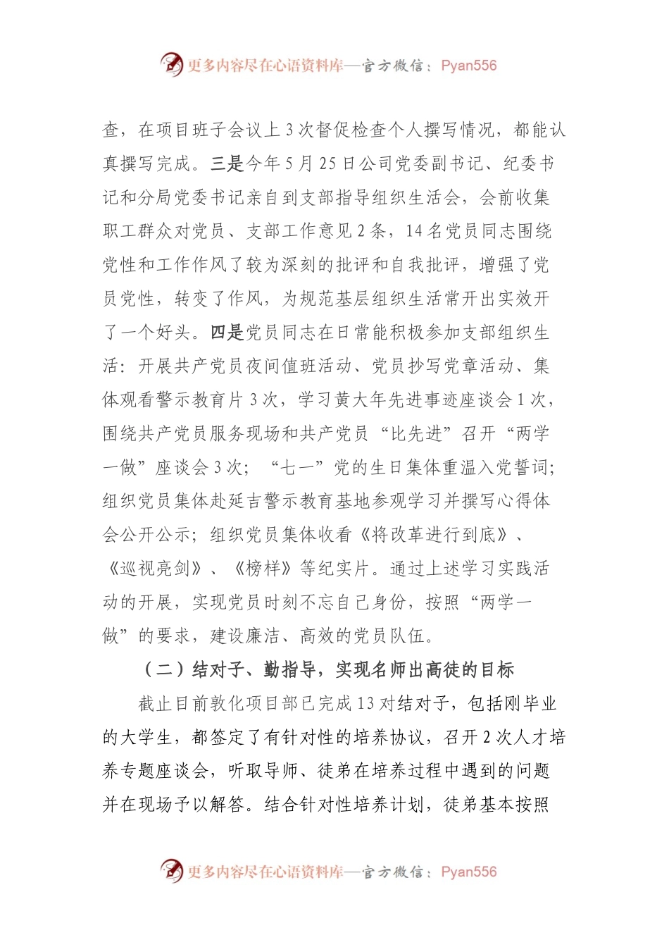 敦化党支部20XX年述职报告.docx_第2页