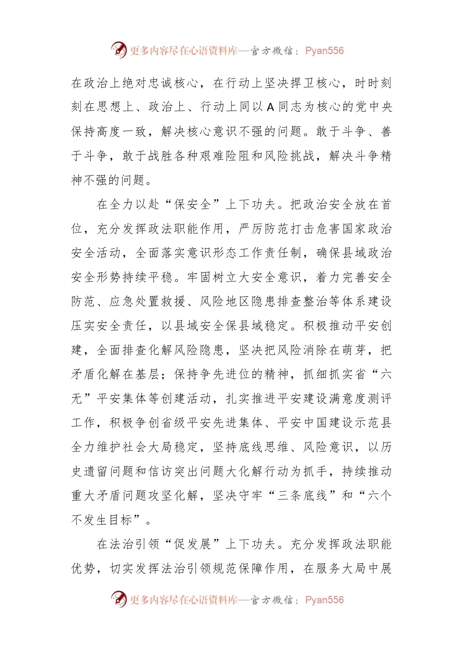 政法委书记研讨发言：下深功夫实功夫 不折不扣推动党的决策部署落地落实.docx_第2页