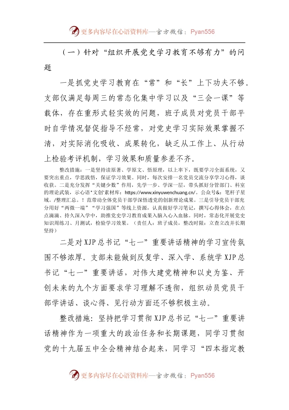 支部班子专题组织生活会整改方案.docx_第2页