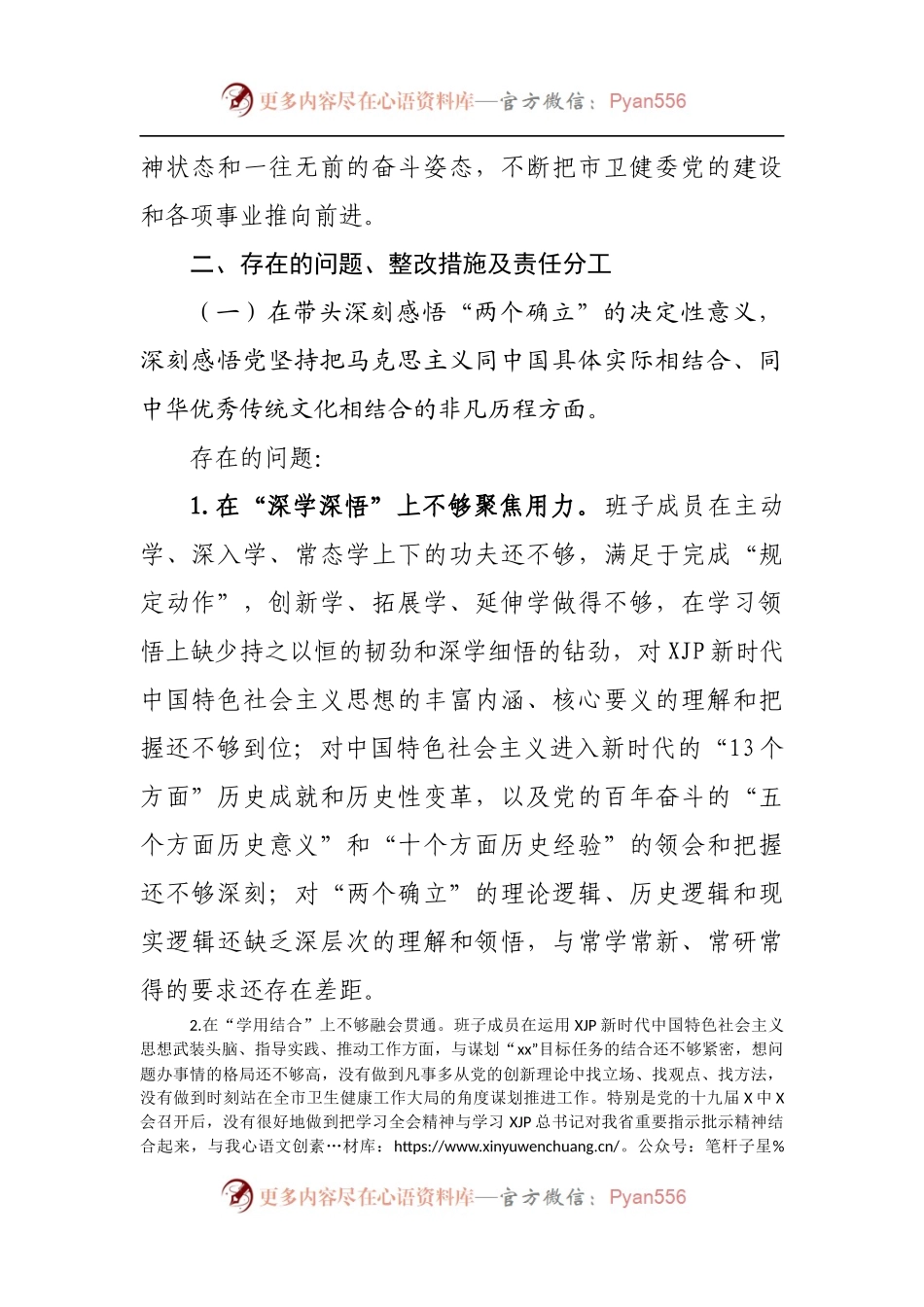 整改方案2021年专题民主生活会整改方案（二）.docx_第2页