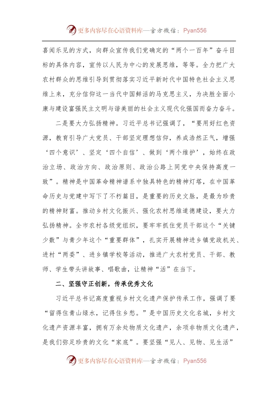 市领导在全市乡村文化振兴现场推动会上的发言材料.docx_第2页