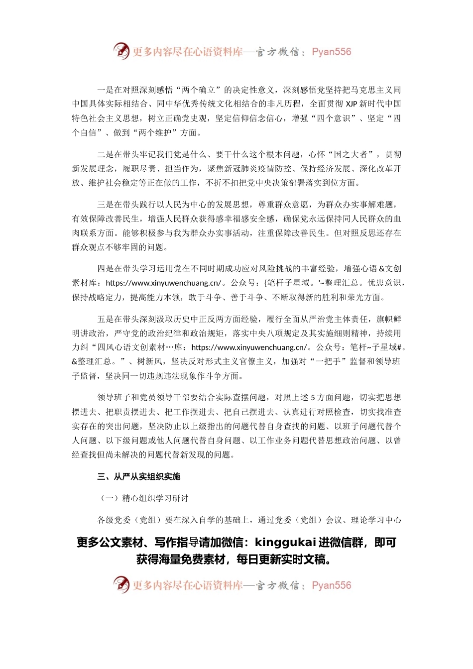 年度年末专题民主生活会实施方案（五个带头）.docx_第2页