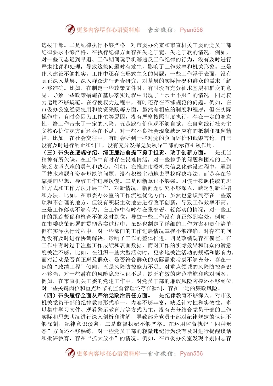 市委秘书长2024年度民主生活会对照检视发言材料.docx_第2页