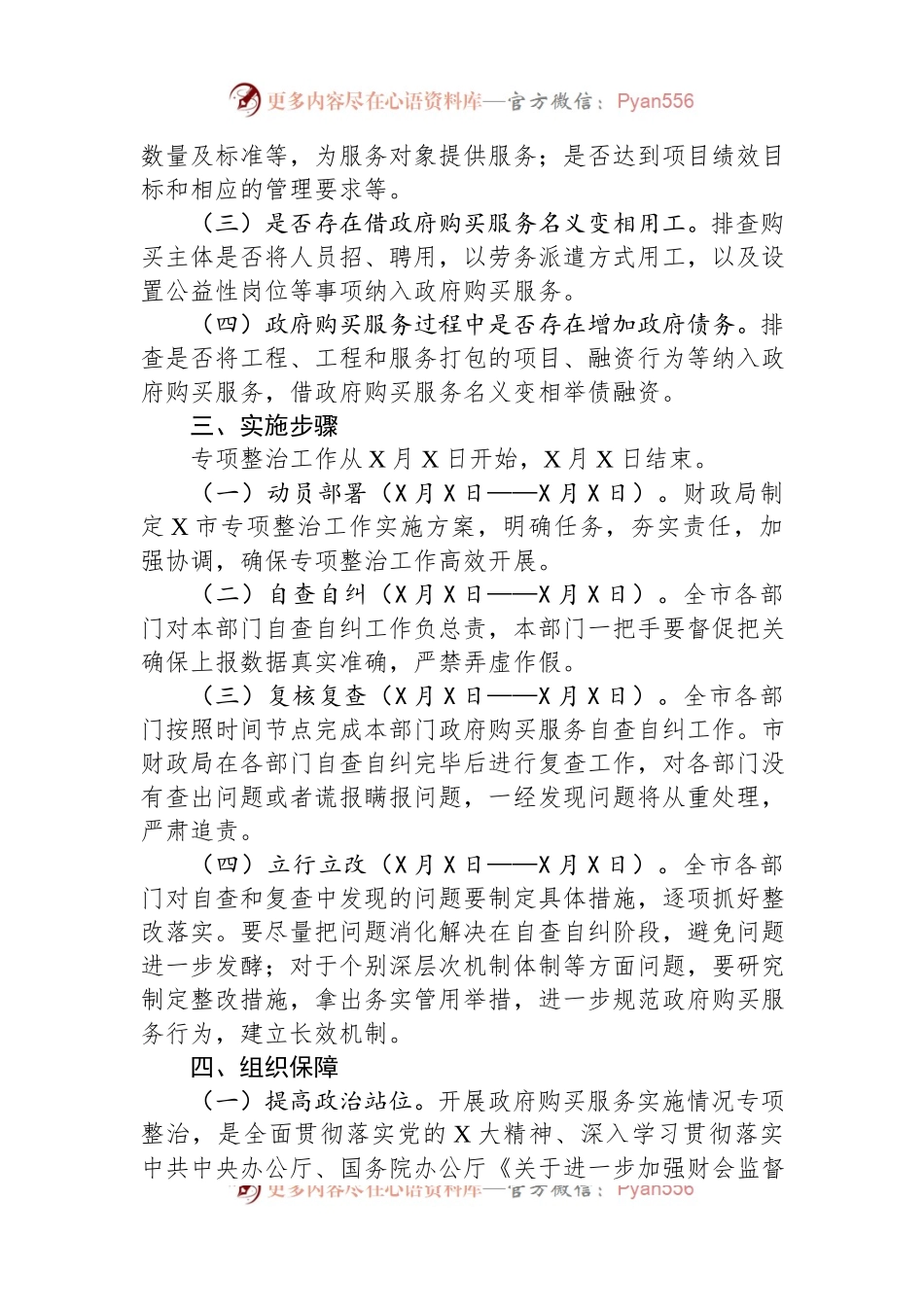 市政府购买服务实施情况专项整治工作实施方案.docx_第2页