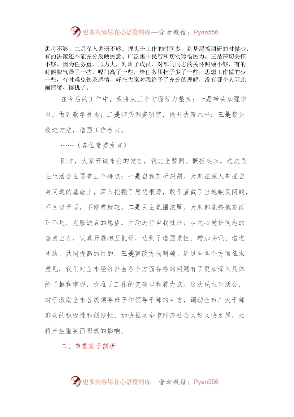 市委班子民主生活会发言.docx_第2页