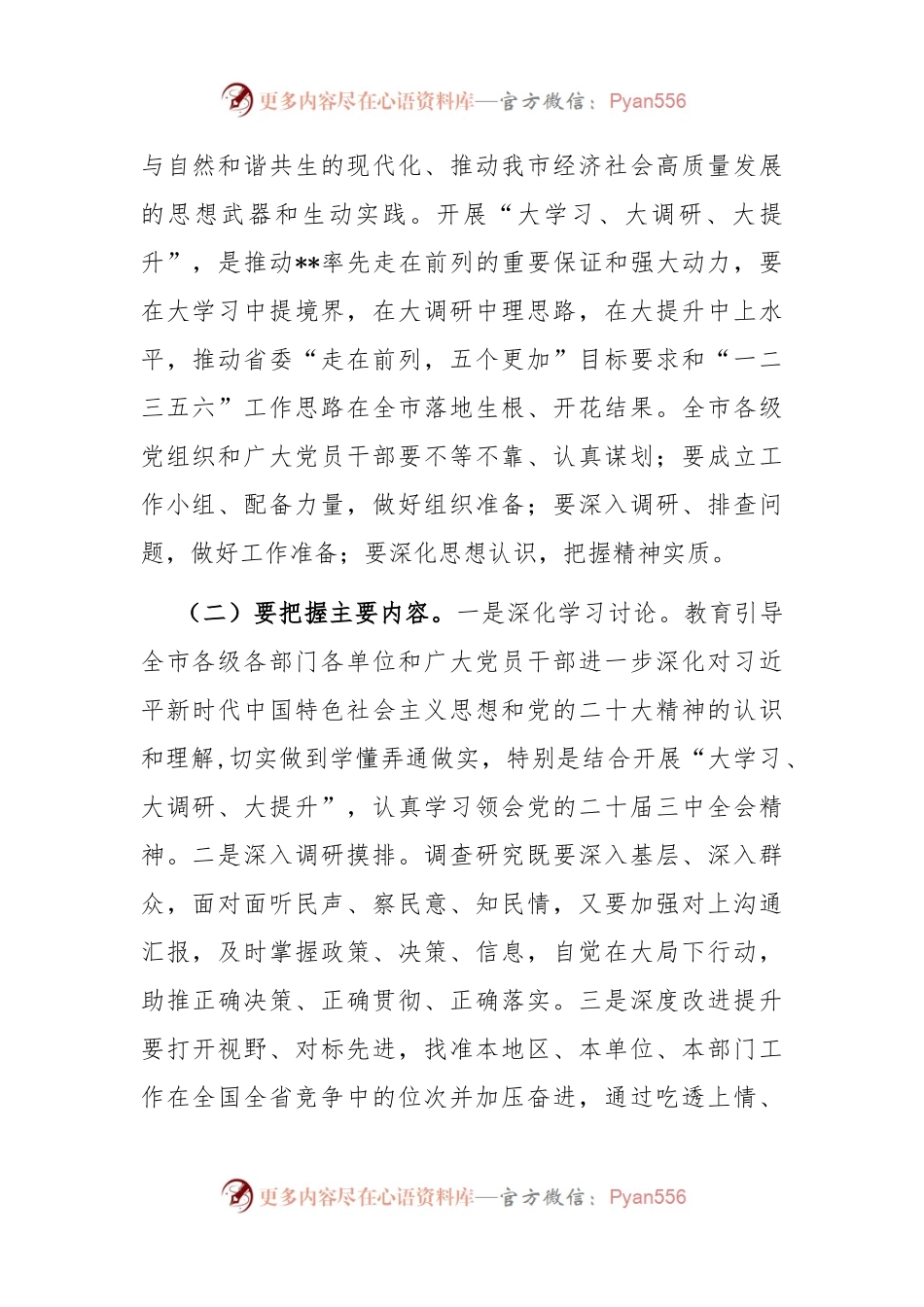 市委关于在全市开展“大学习、大调研、大提升”的实施意见.docx_第2页