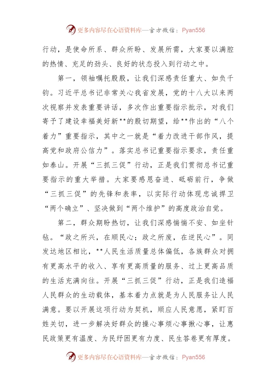 政府在“三抓三促”行动动员会上的讲话稿.docx_第2页