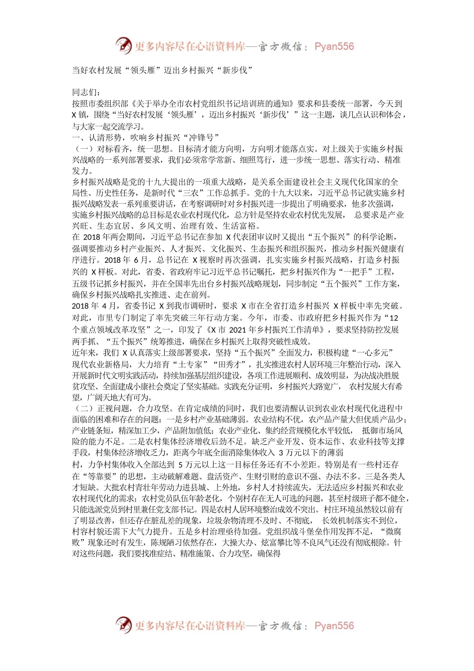 当好农村发展“领头雁”迈出乡村振兴“新步伐”.docx_第1页