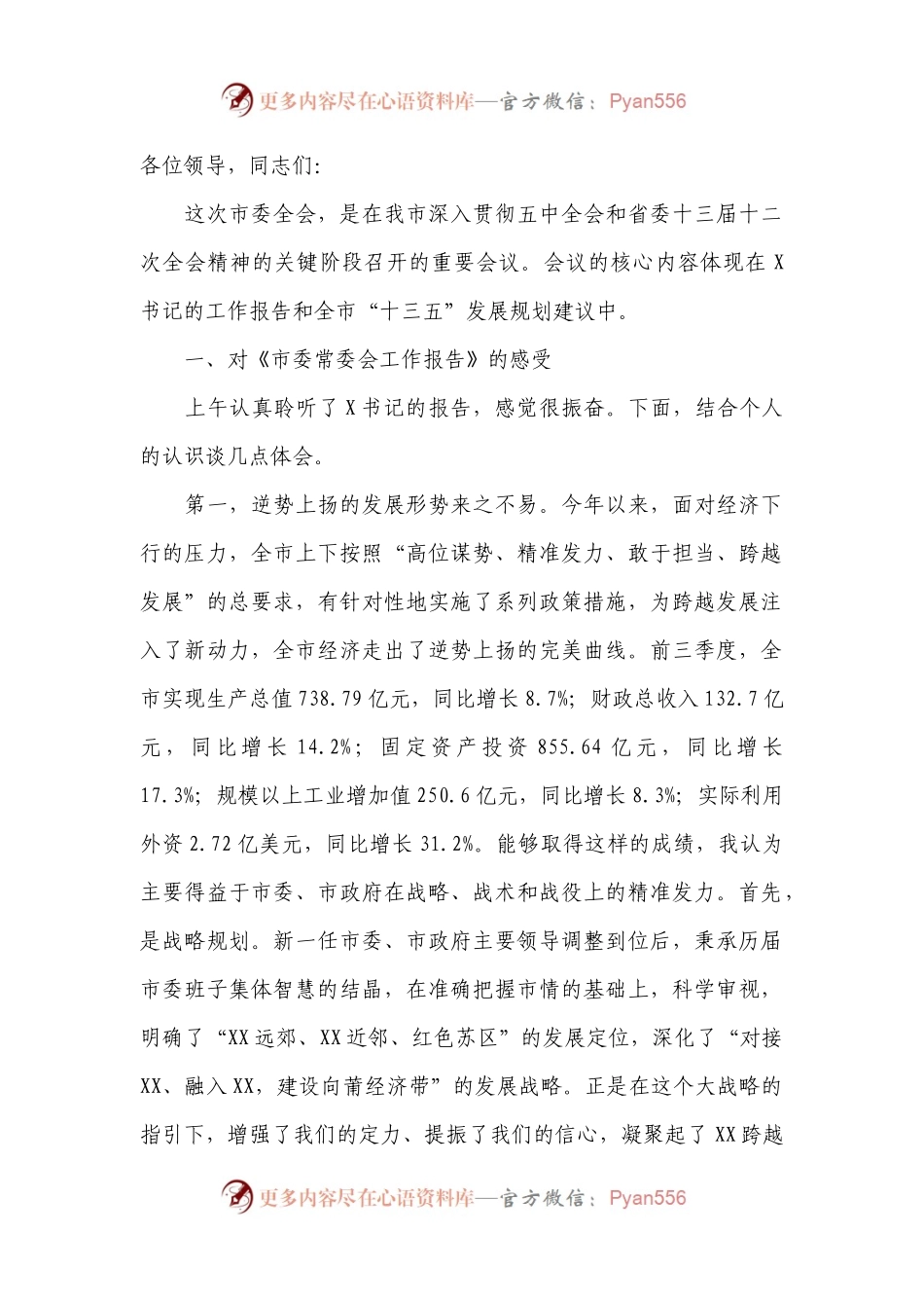 市委全会分组讨论发言材料.docx_第1页