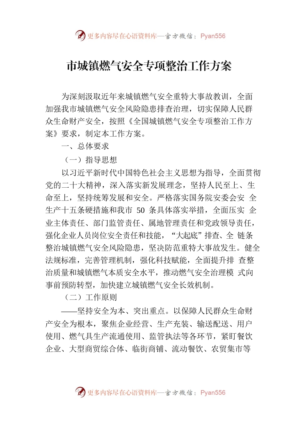市城镇燃气安全专项整治工作方案(20230819).docx_第1页