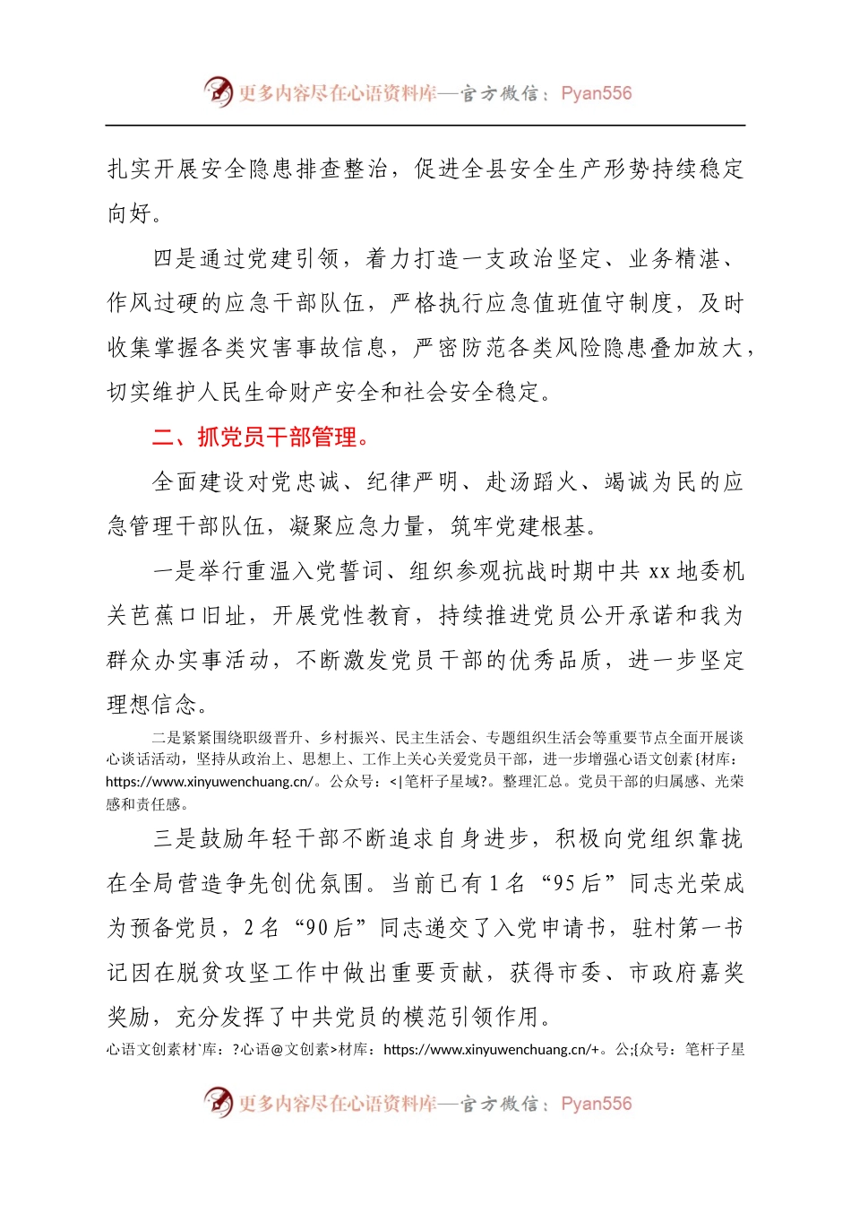 应急管理系统党建工作总结汇报.docx_第2页