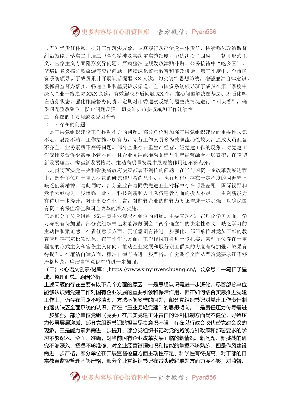 市国资委党委2024年第三季度党建工作总结.docx_第2页