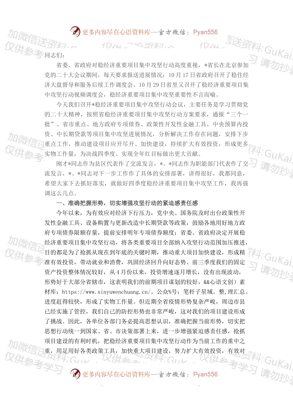 市长在稳经济重要项目集中攻坚行动会议上的讲话.docx_第1页