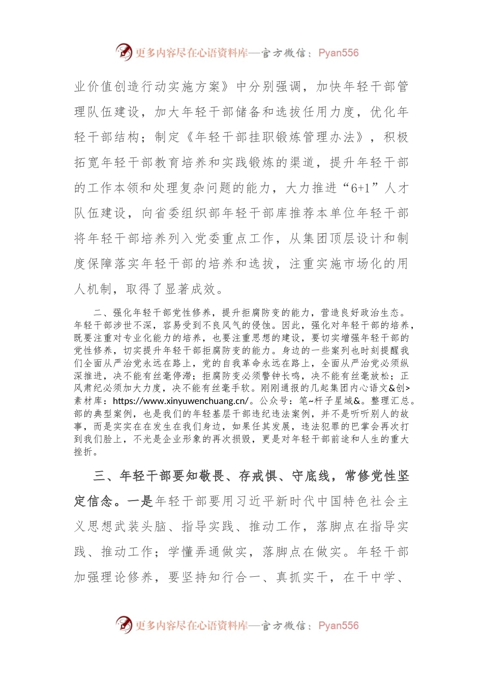 年轻干部廉洁从业座谈会即兴讲话材料.docx_第2页