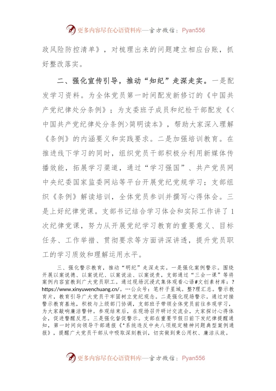 支部开展党纪学习教育工作情况总结.docx_第2页