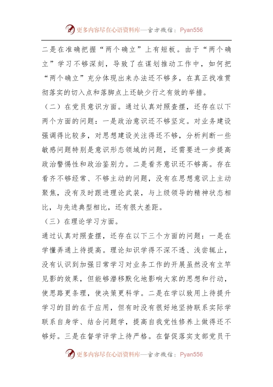 支部书记上年度组织生活会个人对照检查材料（全文2608字）.docx_第2页