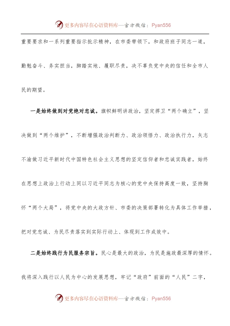 市政府市长在选任后的讲话.docx_第2页