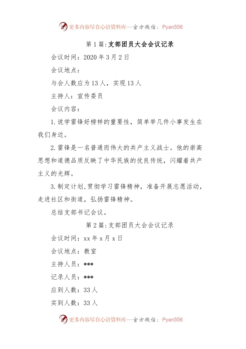 支部团员大会会议记录.docx_第1页