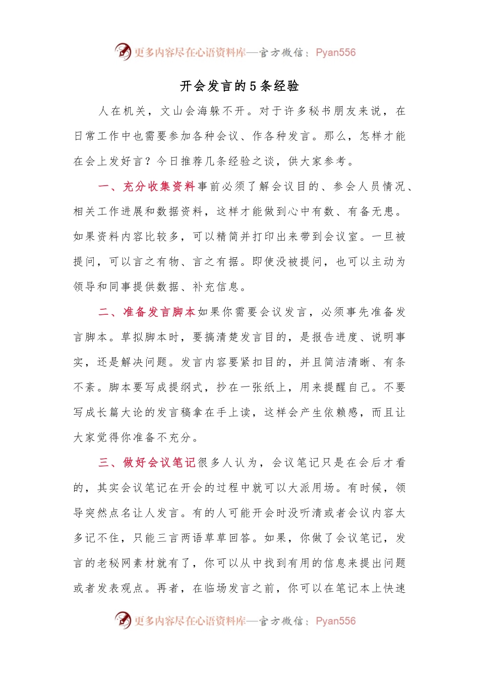 开会发言的5条经验.docx_第1页