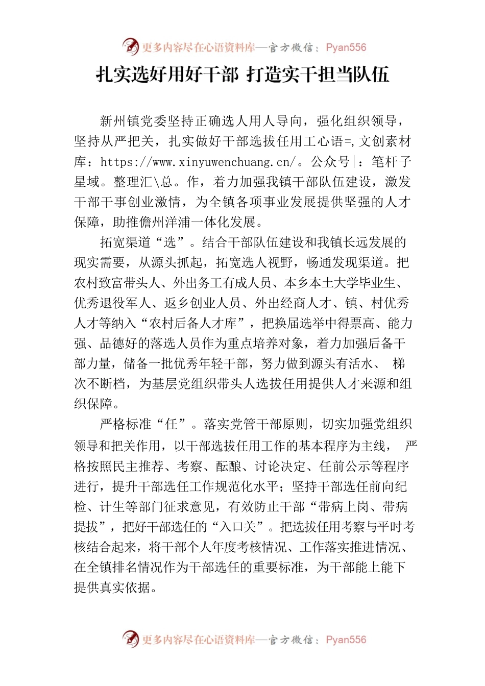 扎实选好用好干部 打造实干担当队伍.docx_第1页