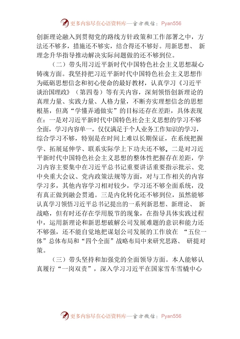 总经理领导班子民主生活会个人发言提纲.docx_第2页