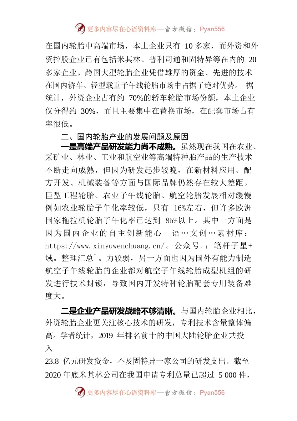 建议加强轮胎企业技术创新打破行业垄断.docx_第2页