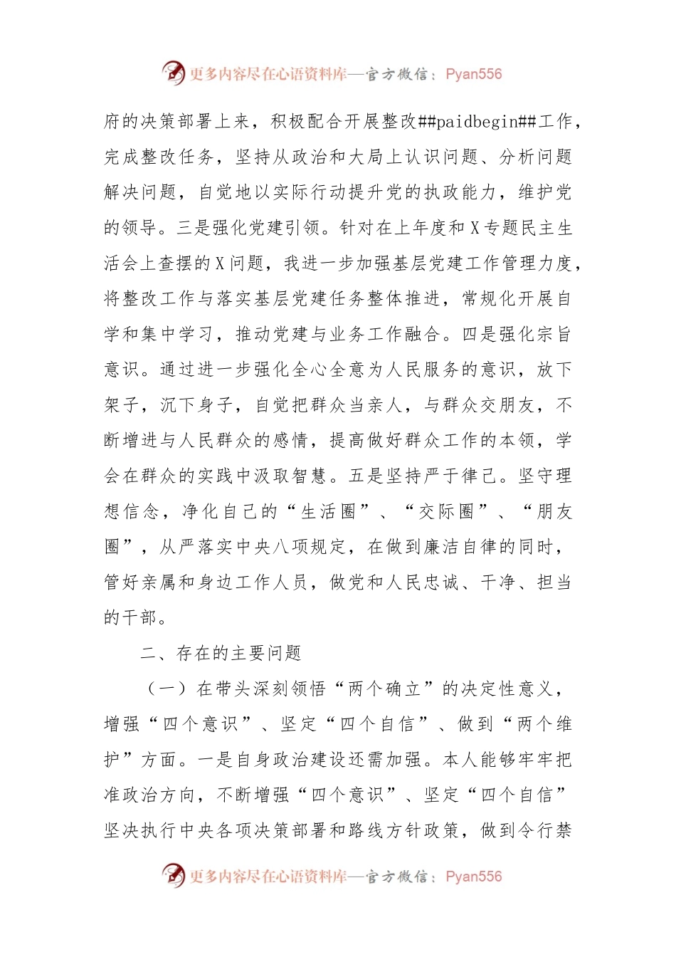 市局党组副书记民主生活会个人对照检查材料.docx_第2页