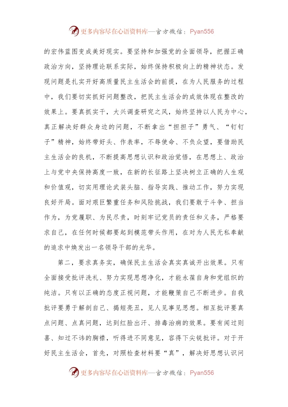 指导组在2022年领导干部民主生活会上的讲话.docx_第2页