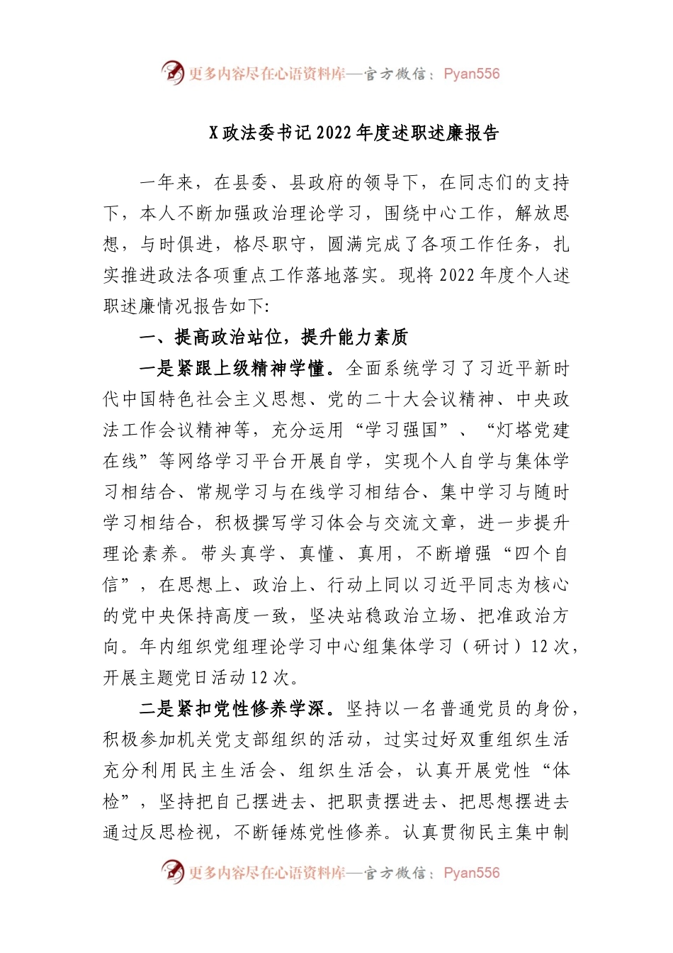 政法委书记202年度述职述廉报告.docx_第1页