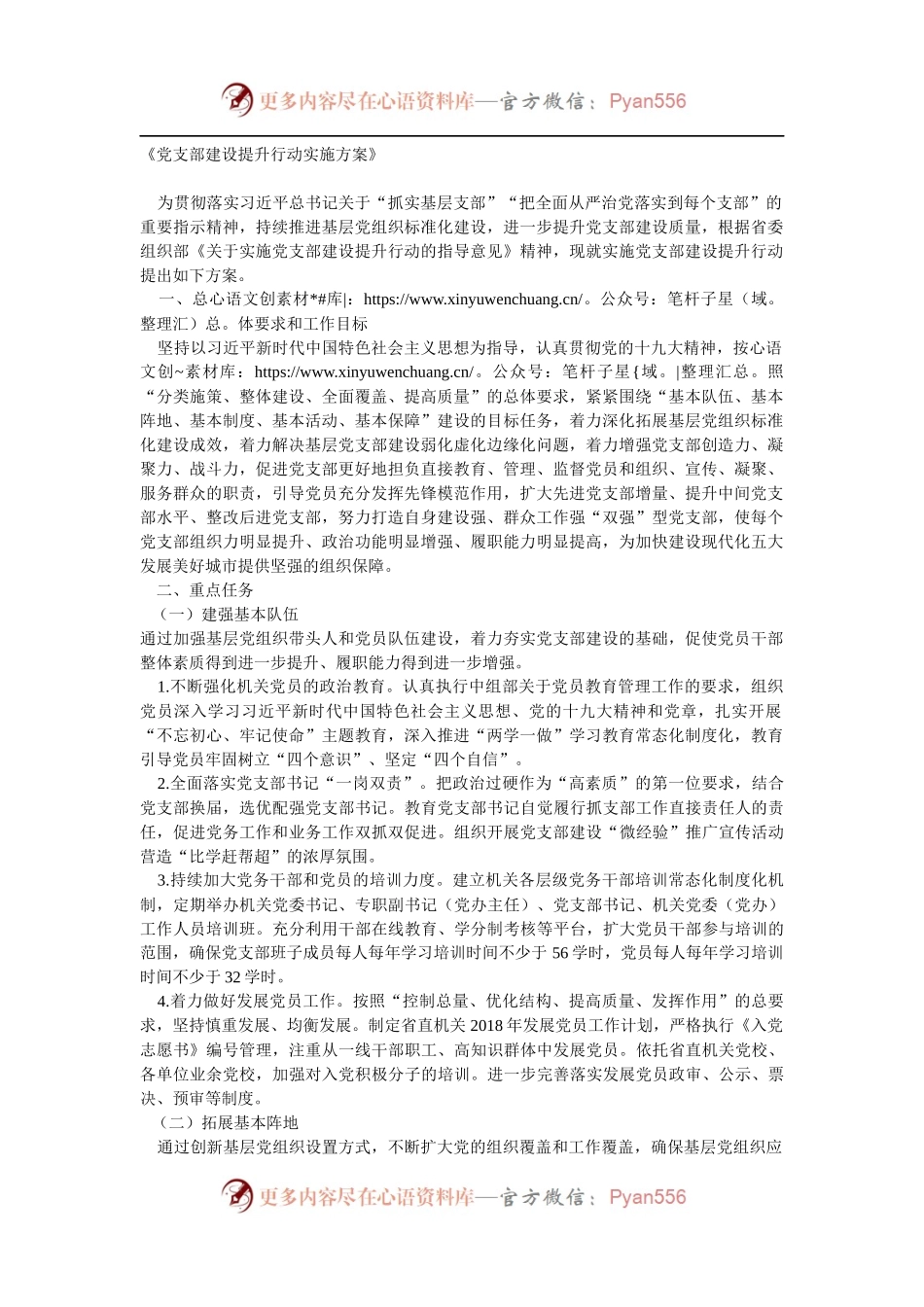 支部建设提升行动实施方案.docx_第1页