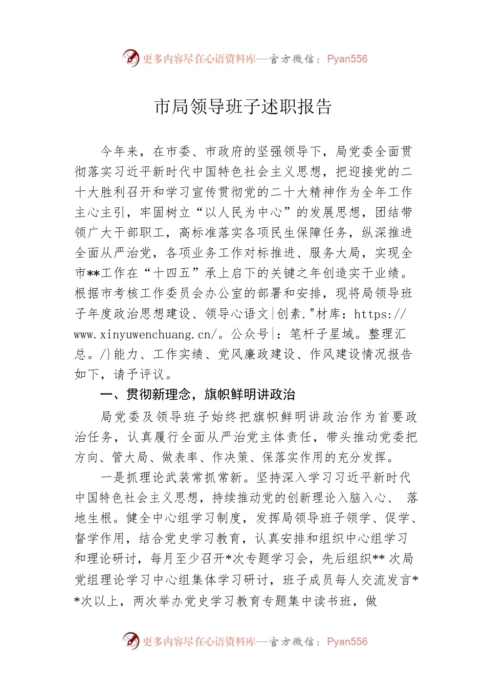 市局领导班子述职报告.docx_第1页