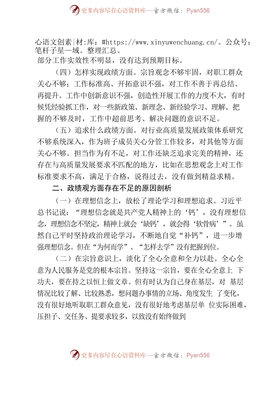 政绩观民主生活会发言材料（个人）.docx_第2页