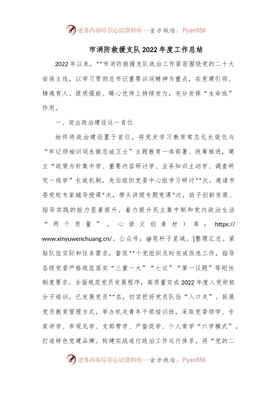 市消防救援支队2022年度工作总结.docx_第1页