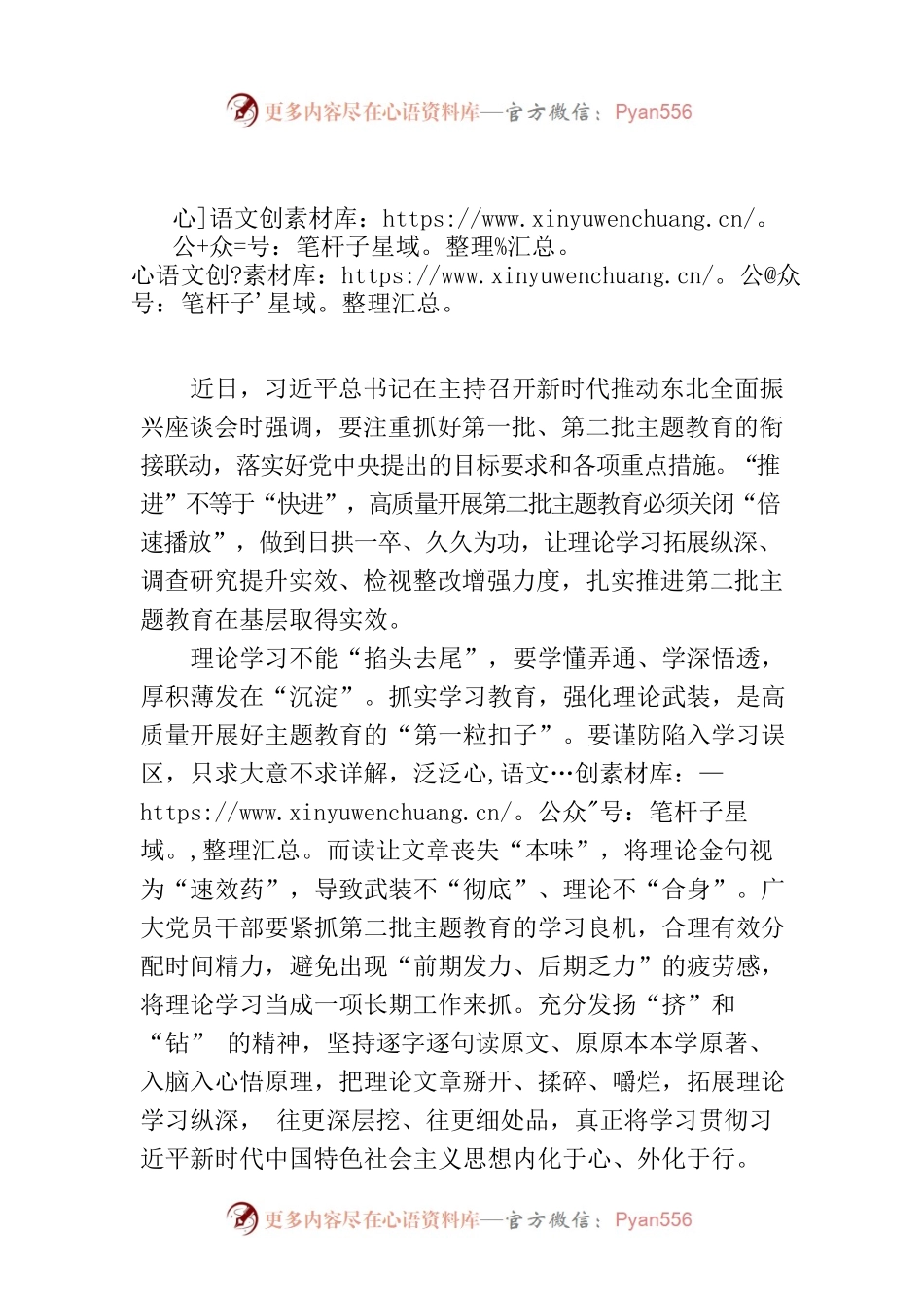 推进第二批主题教育不能“倍速播放”.docx_第1页