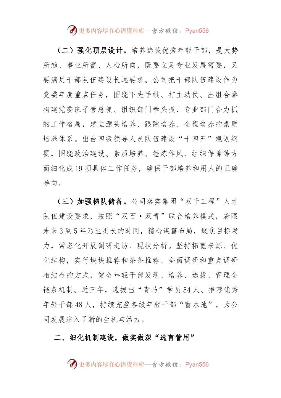 干部队伍建设经验交流材料：“五化”协同强化青年干部培.docx_第2页