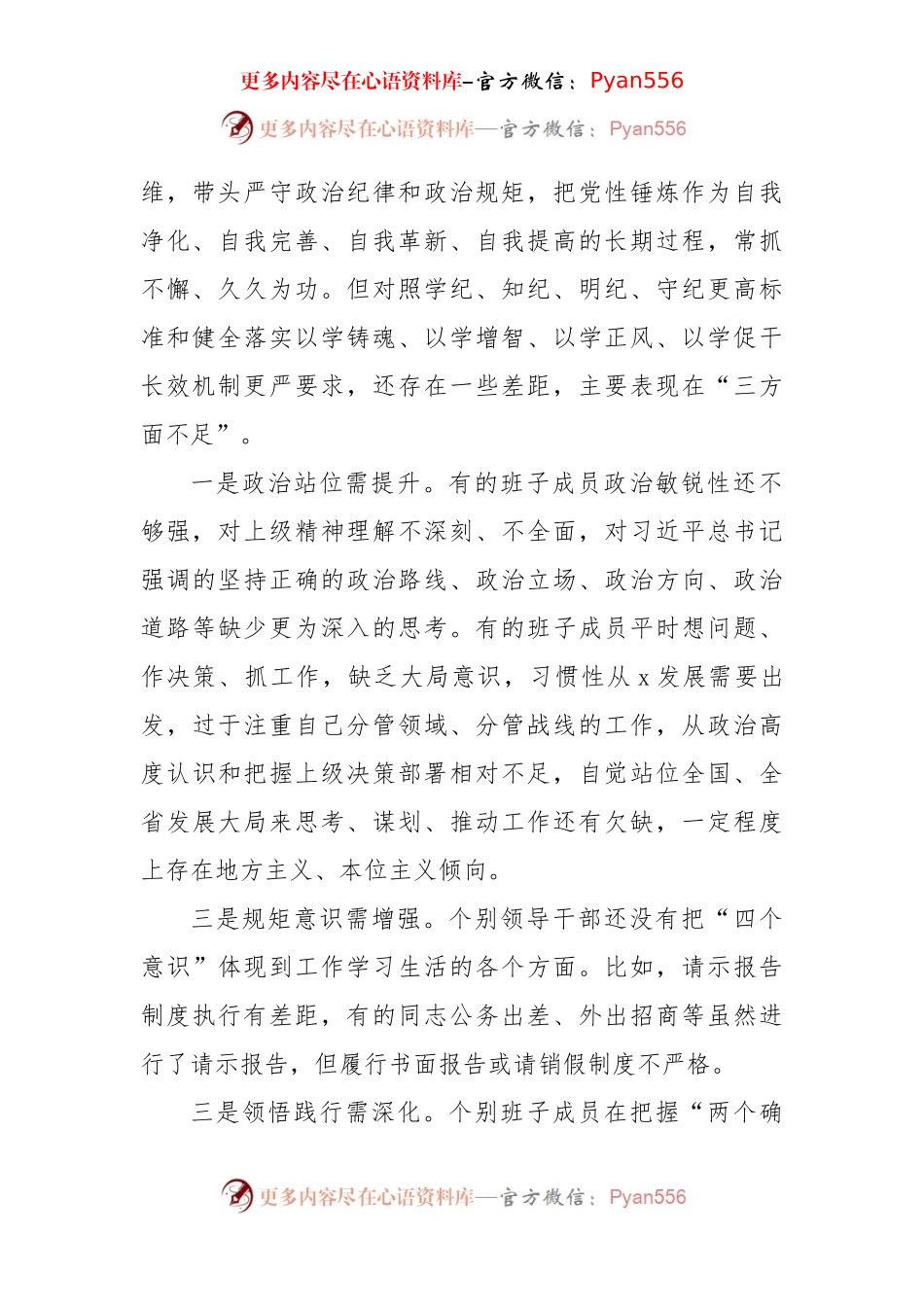 常委会领导班子2024年度民主生活会“四个带头”对照检查剖析材料（4972字）.docx_第2页
