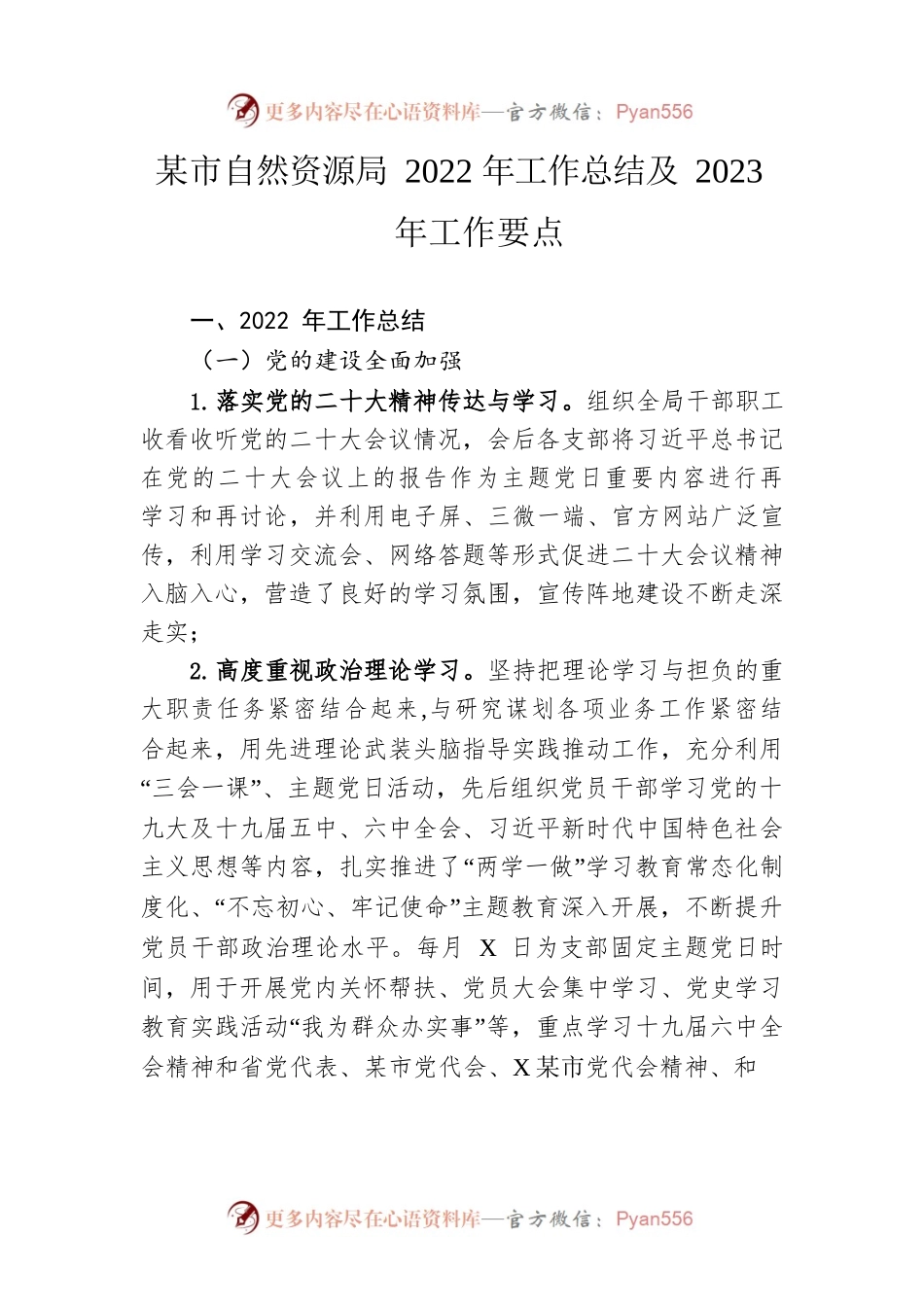 市自然资源局2022年工作总结及2023年工作要点.docx_第1页