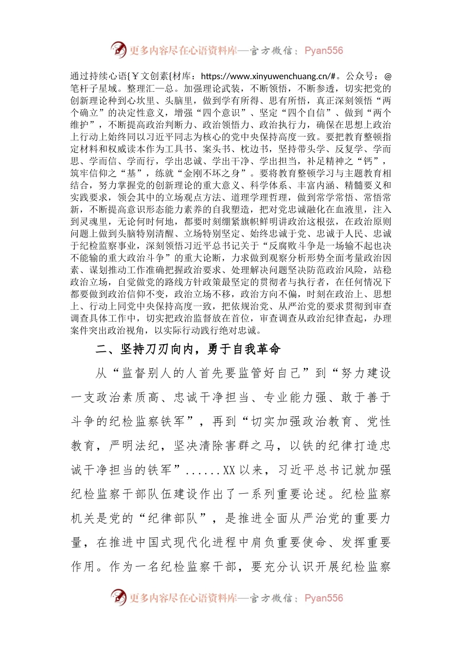 扎实开展教育整顿打造忠诚纯洁纪检铁军交流研讨发言.docx_第2页
