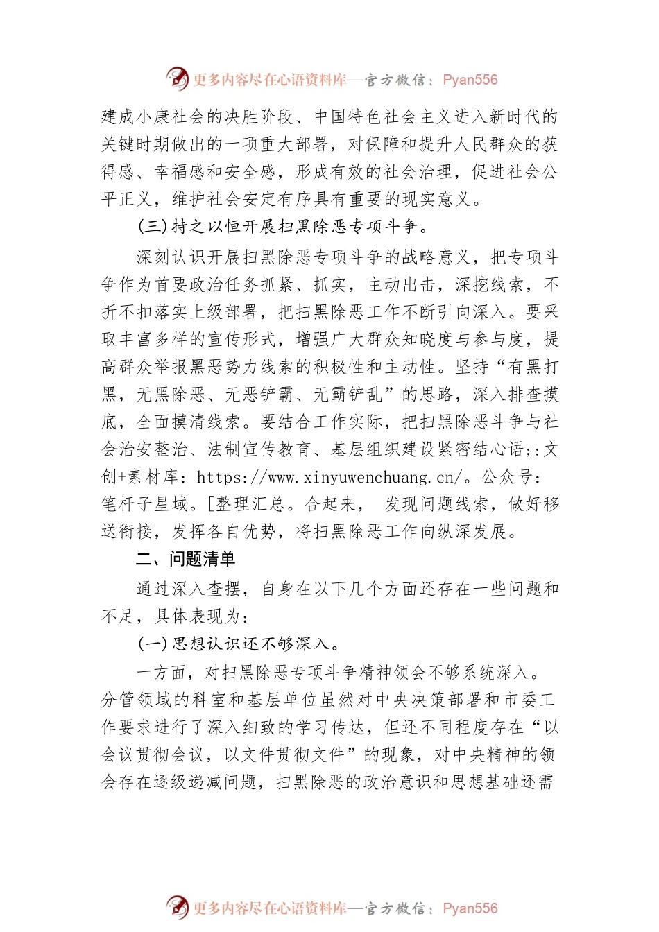 扫黑除恶专题生活会个人发言.docx_第2页