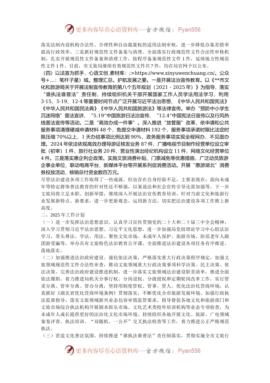 市文化和旅游局2024年法治政府建设工作总结.docx_第2页