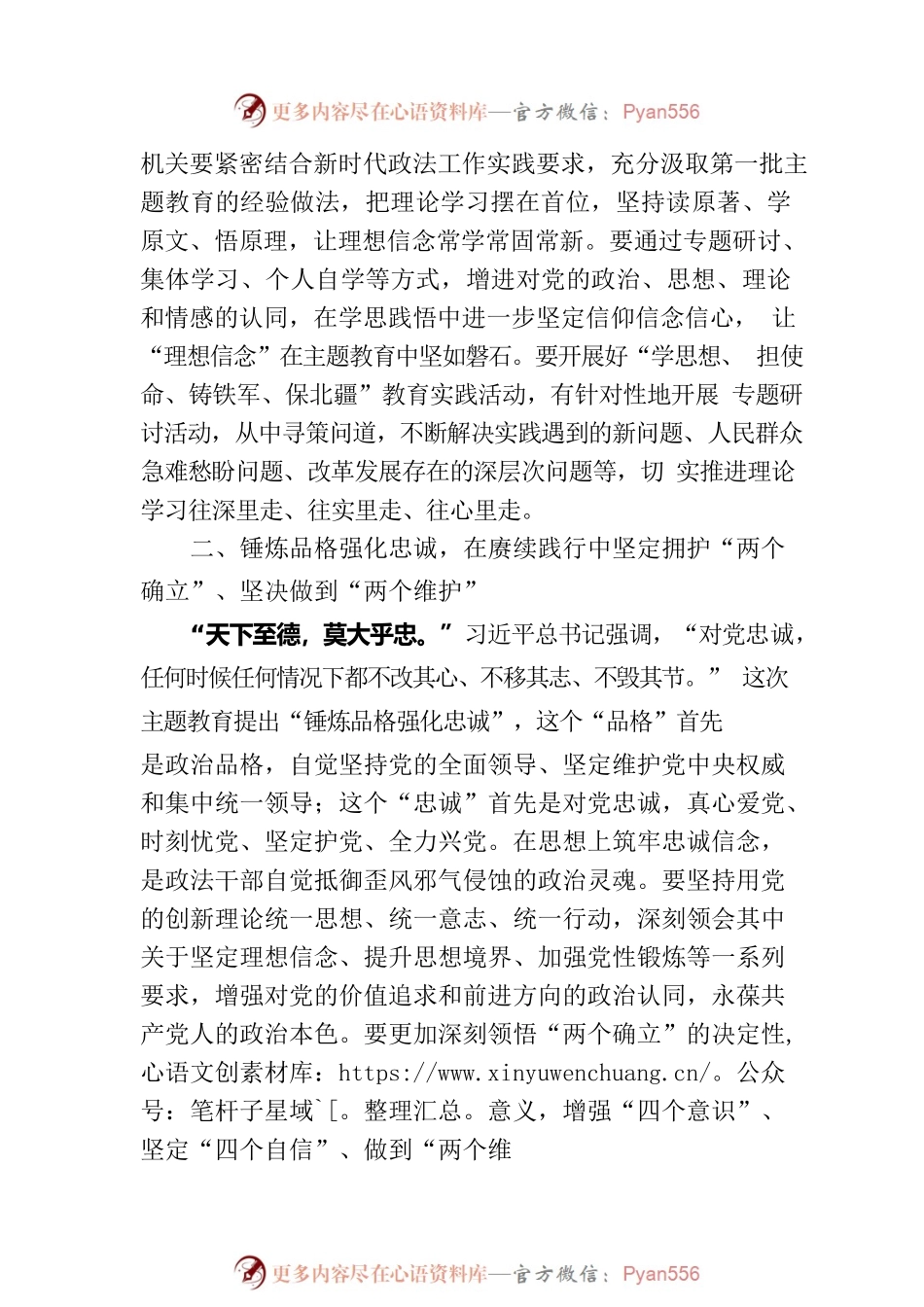 政法委书记主题教育研讨材料：扎实推进第二批主题教育 锻造新时代过硬政法铁军.docx_第2页
