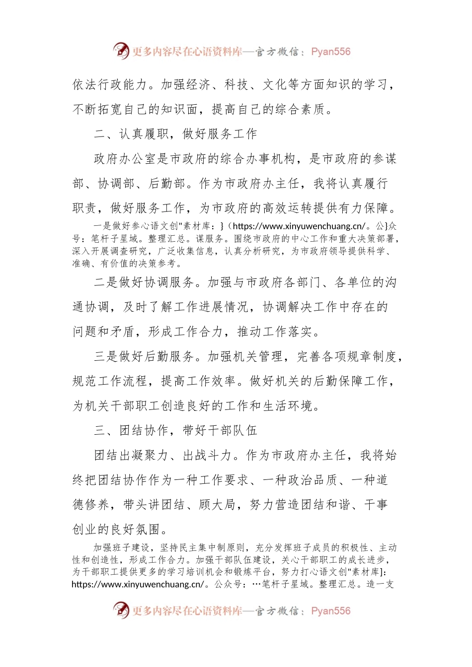 市政府办主任任职表态发言.docx_第2页